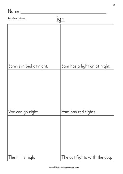 igh phonics worksheets - Sound-it-out Phonics