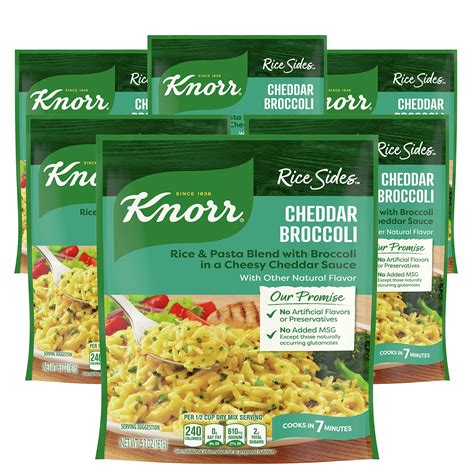 Knorr Rice Sides Cheddar Broccoli, 5.7 Ounce (Pack Of 6) Packaging May ...