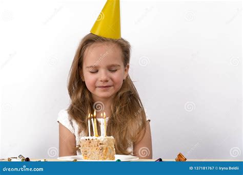 Blow Out Candles Make a Wish Birthday Child Stock Image - Image of ...