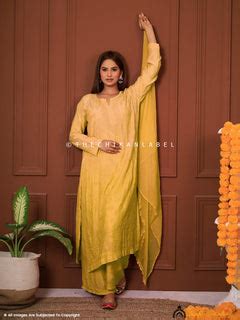 karima Muslin Chikankari Straight Kurta Set with Dupatta-Yellow|The ...