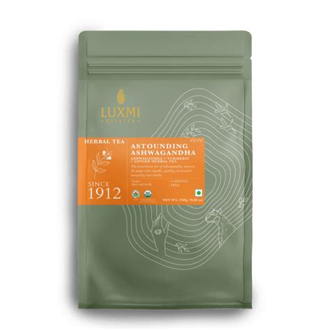 Shop Organic Ashwagandha Turmeric Herbal Tea – Luxmi Estates