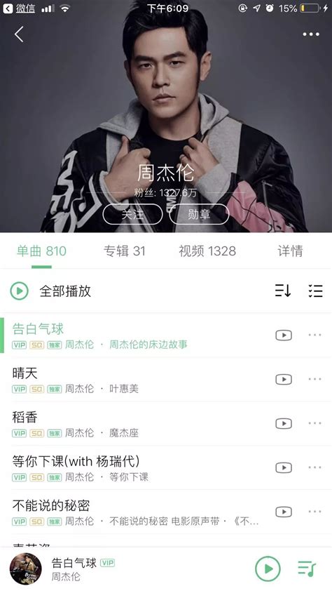 QQ音乐听周杰伦歌曲不再免费 需要开通绿钻VIP才可以下载和收听__凤凰网