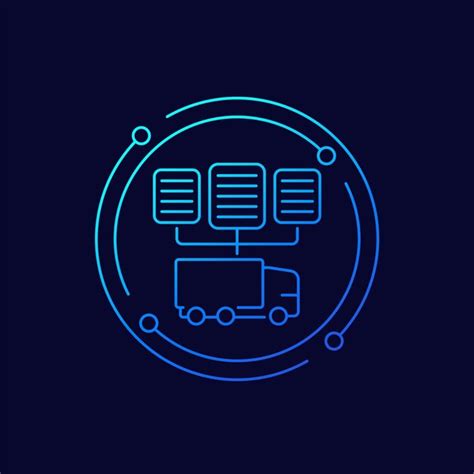 운송 문서 CMR 아이콘 선형 디자인 | 프리미엄 벡터
