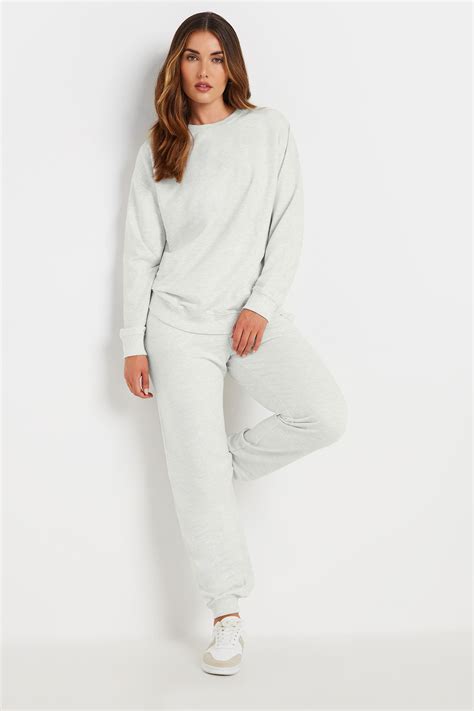 LTS Tall Womens Light Grey Sweatshirt & Jogger Set | Long Tall Sally