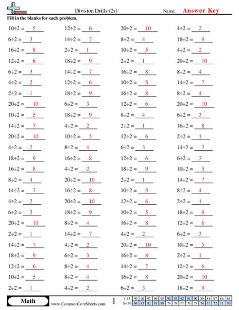 Image result for Math Worksheet Division