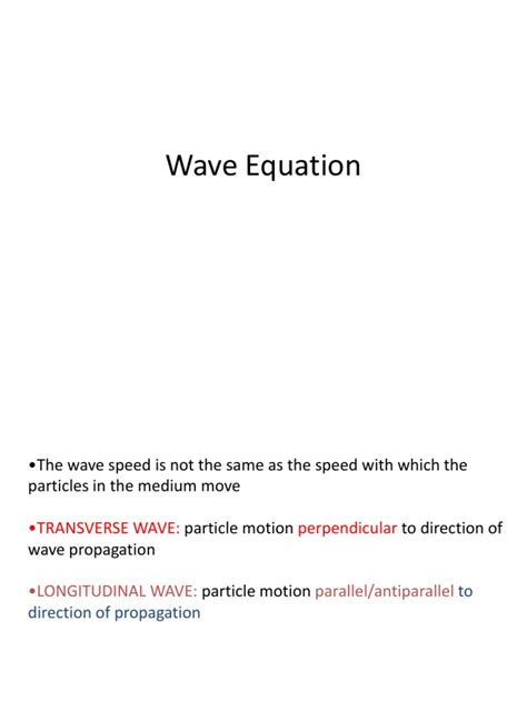 Image result for Basic Wave Equation
