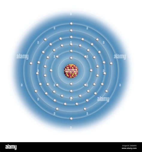 Cerium (Ce). Diagram of the nuclear composition and electron ...
