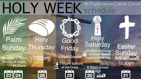 Holy Week Schedule - St. Francis Xavier Catholic Church - Joliet