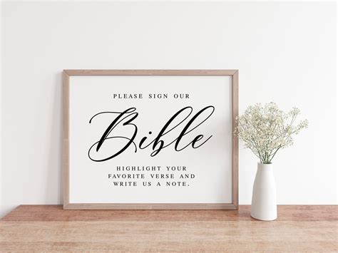 Please Sign Our Bible, Bible Guestbook Sign, Wedding Bible Sign ...