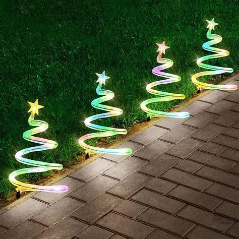 SA Products 40 LED Spiral Christmas Tree Path Finder Stake Lights ...