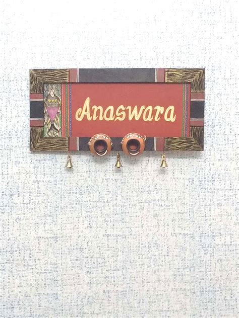 VarEesha Handcrafted Terracota Faces Customizable Name Plate