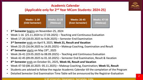 GMU - Academic Schedule