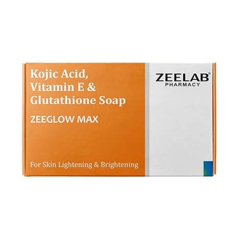 ZEELAB Zeeglow Max Kojic Acid, Vitamin E & Glutathione Soap