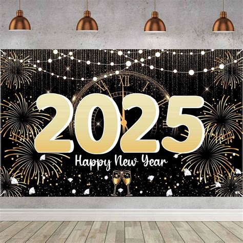 Amazon.com: New Year Eve Decorations 2025, Large Happy New Year ...