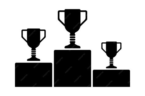Premium Vector | Trophy on winners podium icon symbol flat vector ...