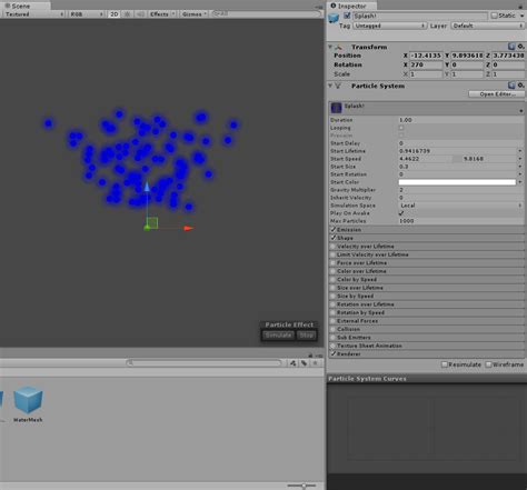 Unity 2D Particle System 的图像结果