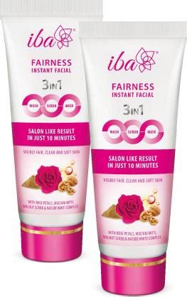 Iba Fairness Instant Facial 3in1 Wash-Scrub-Mask - Price in India, Buy ...