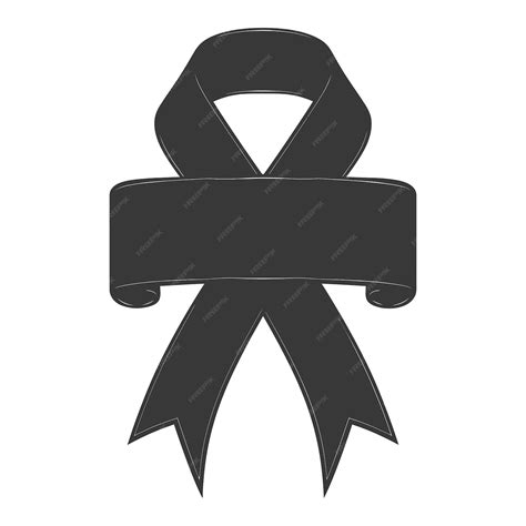 Silhouette ribbon banner black color only | Premium AI-generated vector