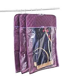 atorakushon® Satin Hanging Saree Cover Garments Wedding Wardrobe ...