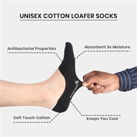 Unisex Cotton Loafer Socks In Black - Pack Of 4 – BONJOUR