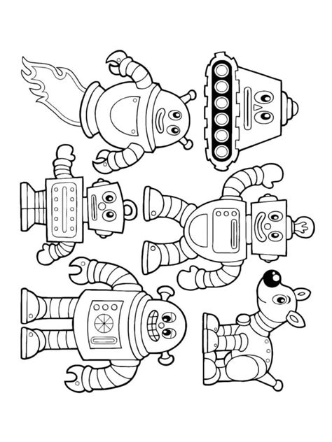 Cartoon Robot Coloring Pages 的图像结果