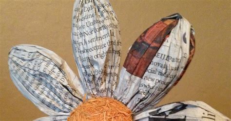 Image result for Newspaper Flower Tutorial