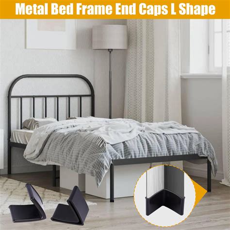 Bed Frame Wheel Protectors Metal Bed Frame End Caps L Shape Rubber Bed