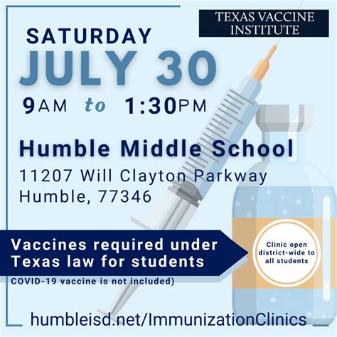 Humble ISD partnering with Texas Vaccine Institute to offer clin