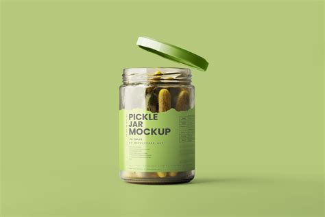 Pickle Jar Mockup - Mockup Free