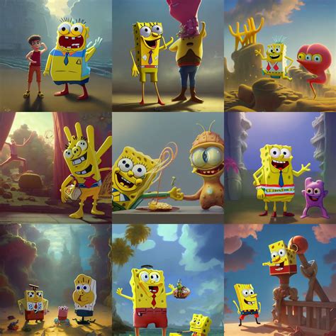 spongebob and patrick, octane render, highly detailed, | Stable ...