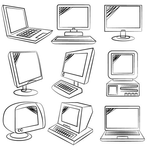 Personal Desktop Computer Sketch 的图像结果