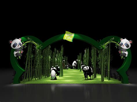 熊猫快闪效果图设计|三维|其他三维|红绿灯的黄啊 - 原创作品 - 站酷 (ZCOOL)