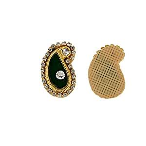 Decorama Handmade Embroidery Gota Patti Paisley Shape Booti Applique ...