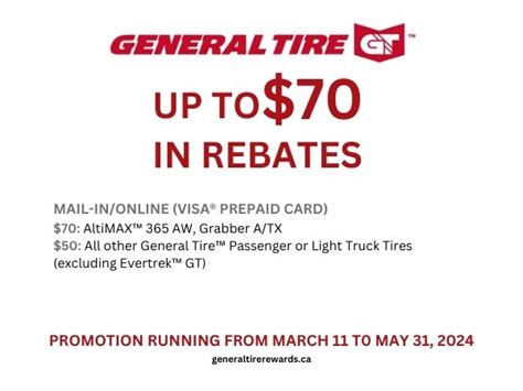 General Tire Spring 2024 Rebate - Liqui Pneus