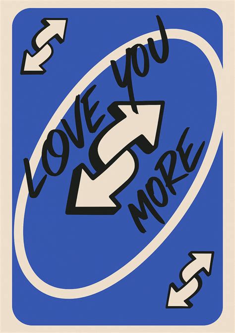 aesthetic wall stickers | "Love You More" UNO Card Digital Wall Art ...