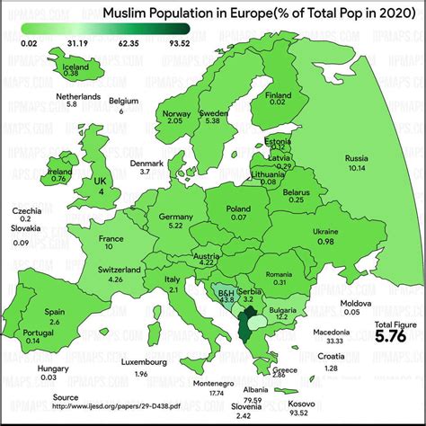 Europe Population Density Map