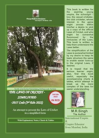 Buy The Laws of Cricket-Simplified - 2017 Code (3rd Edn 2022) Book ...