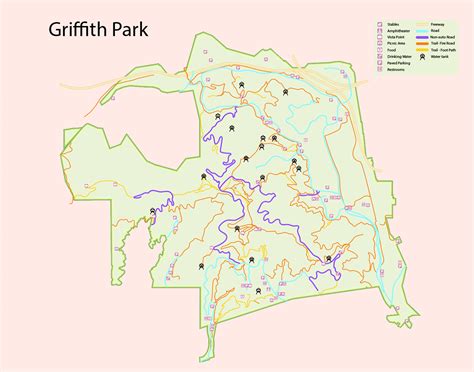 Griffith Park Map on Behance