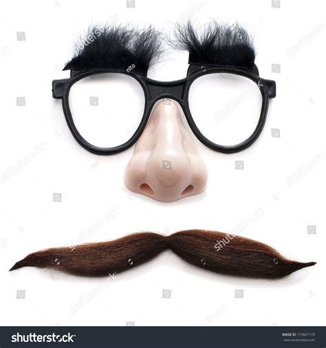 Glasses Nose Mustache On White Background Stock Photo (Edit Now ...