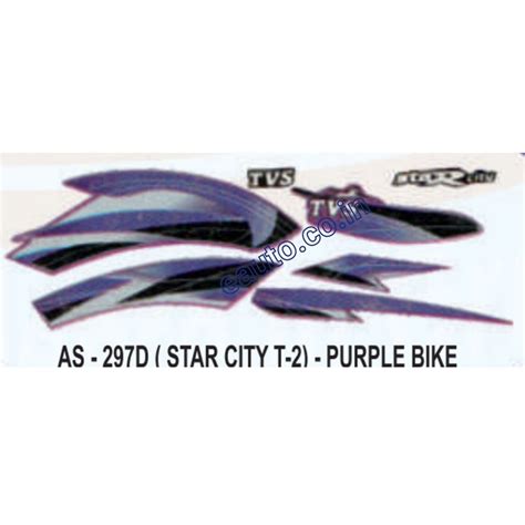 Graphics Sticker Set for TVS Star City | Type 2 | Purple Vehicle | Bot