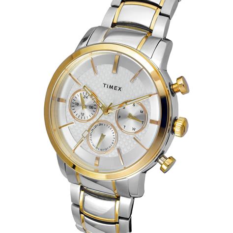 Timex Men Multifunction Silver Round Stainless Steel Dial Watch- TWEG2