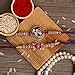 eCraftIndia Purple Floral & Pearl Pack of 2 Desginer Rakhis and Roli ...