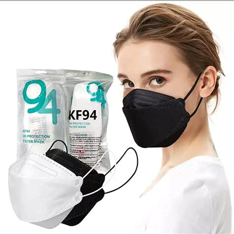 Satiate Pack of 50 Black Color KF94 Face Mask - Reusable Premium Fish ...