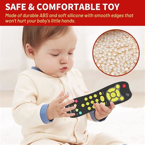 Buy Baby Remote Control Toy with Light Sound Realistic Toddler TV ...