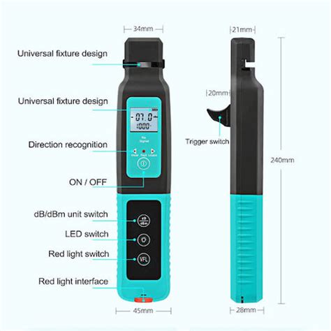 Fiber optic visual fault identifier & locator with LED Screen waveleng ...