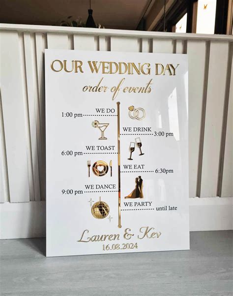 Wedding day - order of events sign - AYA Design