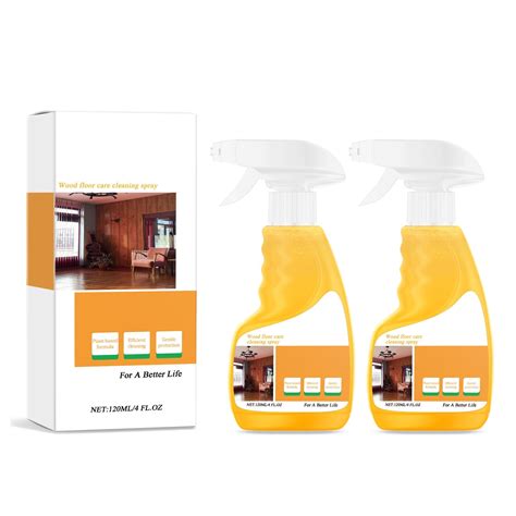 4 Packs Wood Floor Cleaner and Polish Spray Restores Shine with Non ...