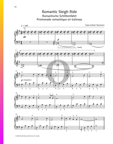 Romantic Sleigh Ride (Hans-Günter Heumann) Piano Sheet Music - OKTAV