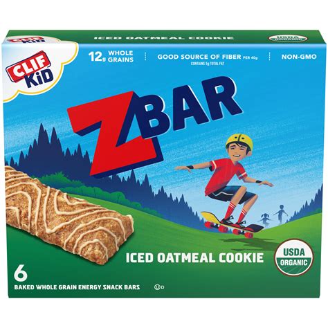 Clif Kid ZBar Energy Snack Bars - Iced Oatmeal Cookie - Shop Granola ...