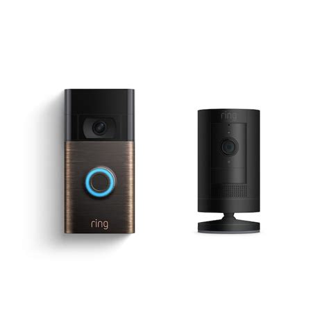 Shop Ring Video Doorbell - Venetian Bronze + Stick Up Cam Battery Black ...